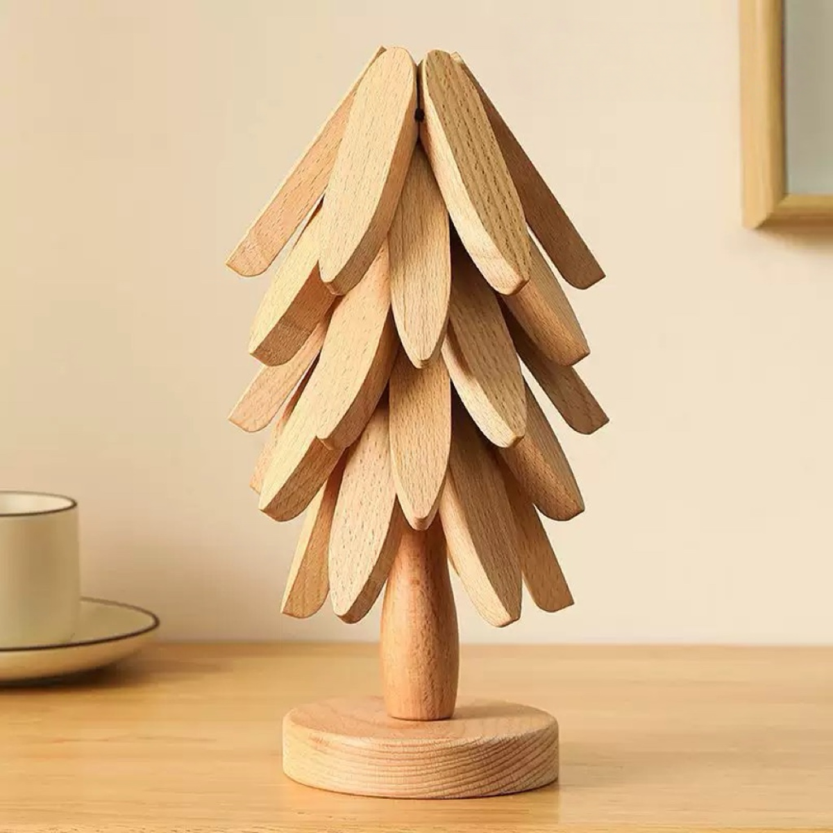 2026 NEWYEAR SALE | Foldable Wooden Tree Shape Trivets for Kitchen