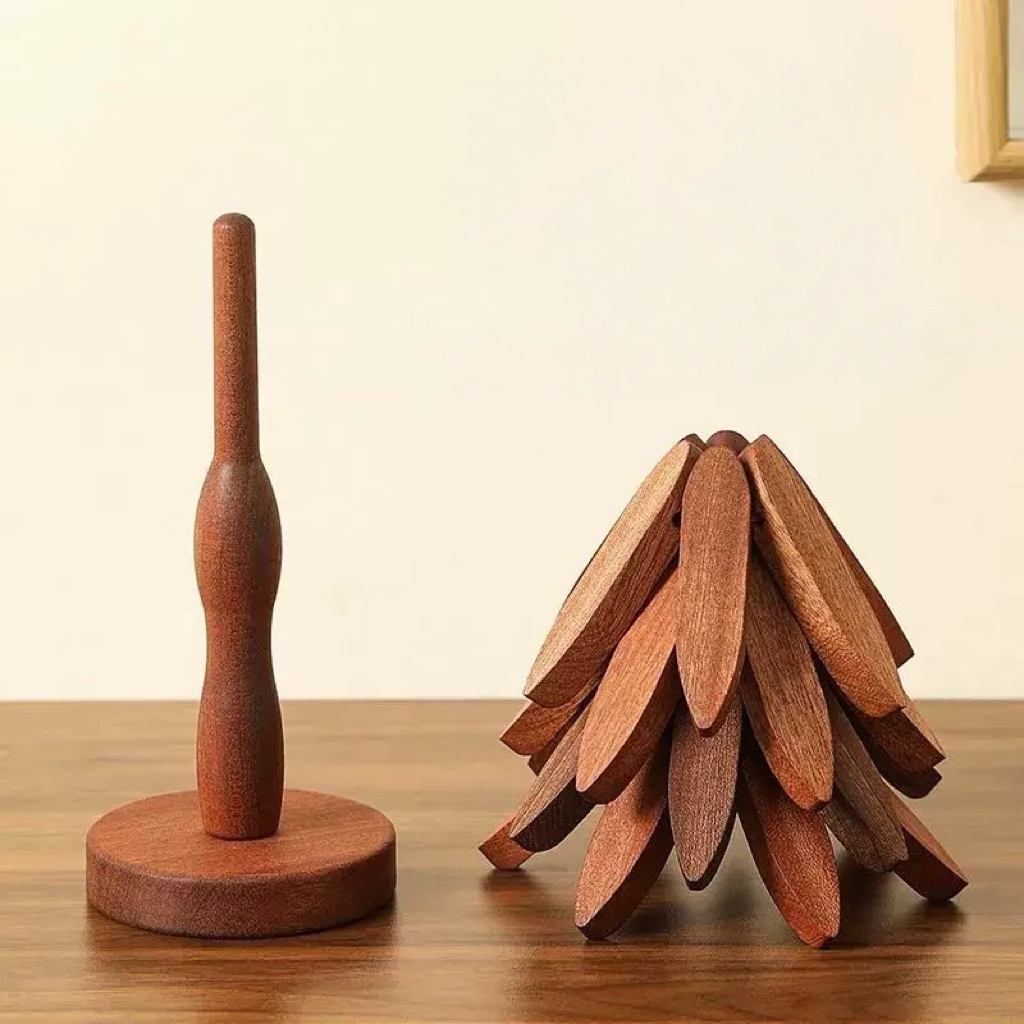 2026 NEWYEAR SALE | Foldable Wooden Tree Shape Trivets for Kitchen
